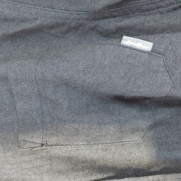 Eddie Bauer- Mens Black Pocket Longsleeve Button Down Shirt Excellent! Sz.XXL - Picture 3 of 9